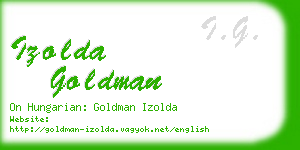 izolda goldman business card